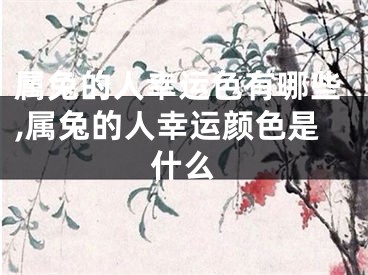 属兔的人幸运色有哪些,属兔的人幸运颜色是什么