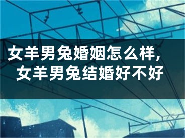 女羊男兔婚姻怎么样,女羊男兔结婚好不好