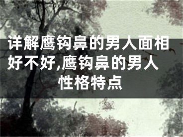 详解鹰钩鼻的男人面相好不好,鹰钩鼻的男人性格特点