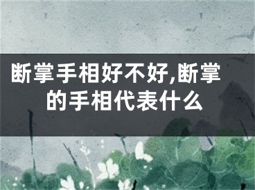 断掌手相好不好,断掌的手相代表什么