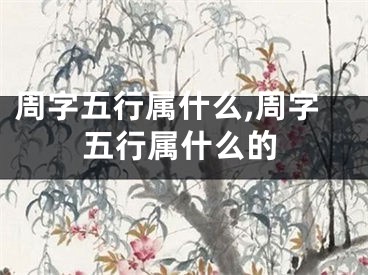周字五行属什么,周字五行属什么的