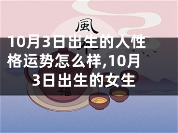 10月3日出生的人性格运势怎么样,10月3日出生的女生