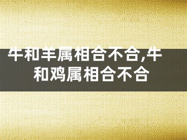 牛和羊属相合不合,牛和鸡属相合不合