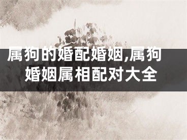 属狗的婚配婚姻,属狗婚姻属相配对大全