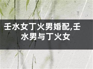 壬水女丁火男婚配,壬水男与丁火女