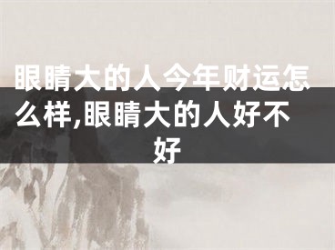 眼睛大的人今年财运怎么样,眼睛大的人好不好