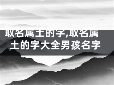 取名属土的字,取名属土的字大全男孩名字
