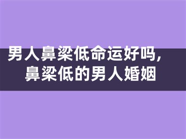 男人鼻梁低命运好吗,鼻梁低的男人婚姻