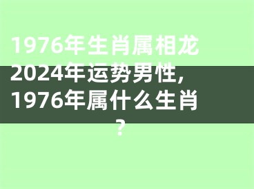 1976年生肖属相龙2024年运势男性,1976年属什么生肖?