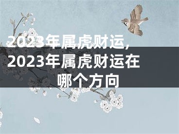 2023年属虎财运,2023年属虎财运在哪个方向