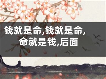 钱就是命,钱就是命,命就是钱,后面