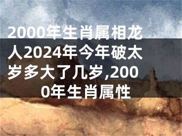 2000年生肖属相龙人2024年今年破太岁多大了几岁,2000年生肖属性