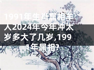 1991年生肖属相羊人2024年今年冲太岁多大了几岁,1991年属相?