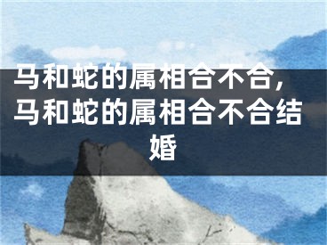 马和蛇的属相合不合,马和蛇的属相合不合结婚