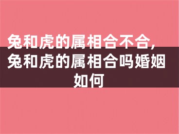 兔和虎的属相合不合,兔和虎的属相合吗婚姻如何