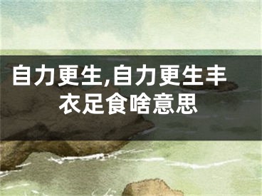 自力更生,自力更生丰衣足食啥意思
