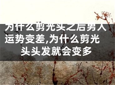 为什么剪光头之后男人运势变差,为什么剪光头头发就会变多