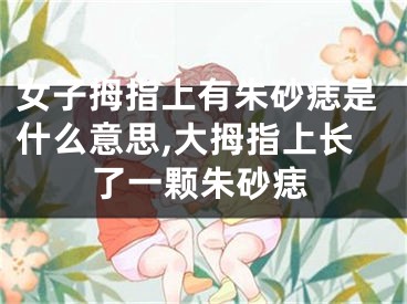 女子拇指上有朱砂痣是什么意思,大拇指上长了一颗朱砂痣