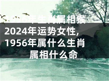 1956年生肖属相猴2024年运势女性,1956年属什么生肖属相什么命