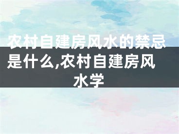 农村自建房风水的禁忌是什么,农村自建房风水学