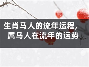 生肖马人的流年运程,属马人在流年的运势