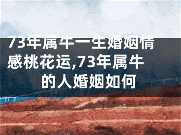 73年属牛一生婚姻情感桃花运,73年属牛的人婚姻如何