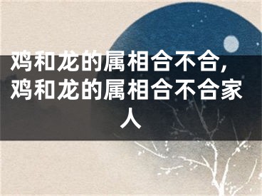 鸡和龙的属相合不合,鸡和龙的属相合不合家人