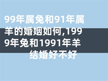 99年属兔和91年属羊的婚姻如何,1999年兔和1991年羊结婚好不好