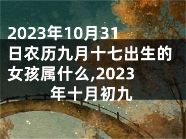 2023年10月31日农历九月十七出生的女孩属什么,2023年十月初九