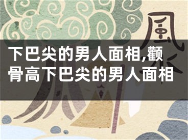 下巴尖的男人面相,颧骨高下巴尖的男人面相