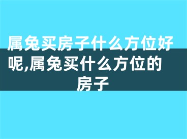 属兔买房子什么方位好呢,属兔买什么方位的房子