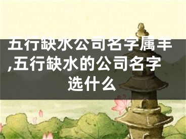 五行缺水公司名字属羊,五行缺水的公司名字选什么
