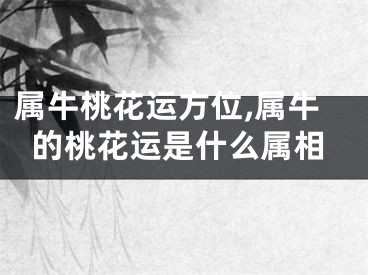 属牛桃花运方位,属牛的桃花运是什么属相