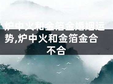 炉中火和金箔金婚姻运势,炉中火和金箔金合不合
