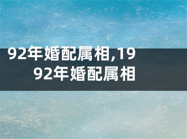 92年婚配属相,1992年婚配属相