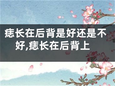 痣长在后背是好还是不好,痣长在后背上