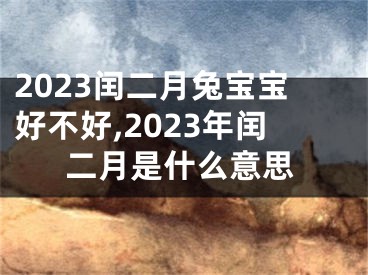 2023闰二月兔宝宝好不好,2023年闰二月是什么意思