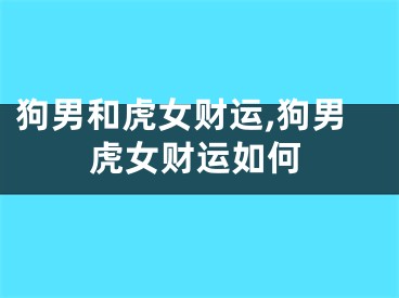 狗男和虎女财运,狗男虎女财运如何