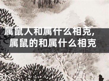 属鼠人和属什么相克,属鼠的和属什么相克