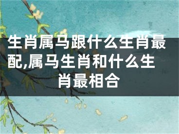 生肖属马跟什么生肖最配,属马生肖和什么生肖最相合