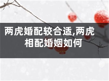 两虎婚配较合适,两虎相配婚姻如何