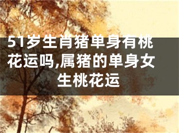 51岁生肖猪单身有桃花运吗,属猪的单身女生桃花运