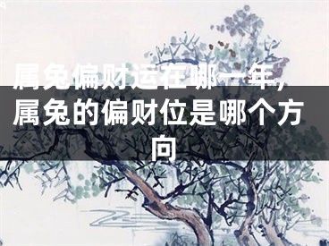 属兔偏财运在哪一年,属兔的偏财位是哪个方向