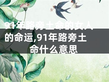 91年路旁土命的女人的命运,91年路旁土命什么意思