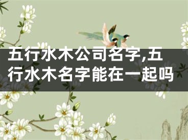 五行水木公司名字,五行水木名字能在一起吗