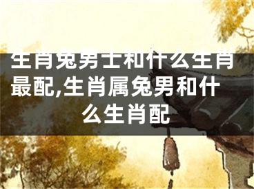 生肖兔男士和什么生肖最配,生肖属兔男和什么生肖配