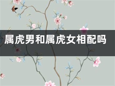 属虎男和属虎女相配吗