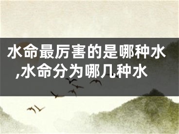 水命最厉害的是哪种水,水命分为哪几种水