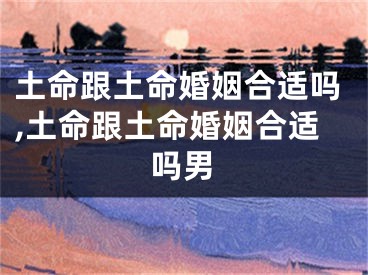 土命跟土命婚姻合适吗,土命跟土命婚姻合适吗男