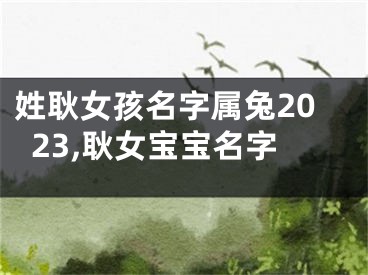 姓耿女孩名字属兔2023,耿女宝宝名字